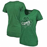 Women's Detroit Lions Pro Line by Fanatics Branded St. Patrick's Day Paddy's Pride Tri Blend T-Shirt Green,baseball caps,new era cap wholesale,wholesale hats
